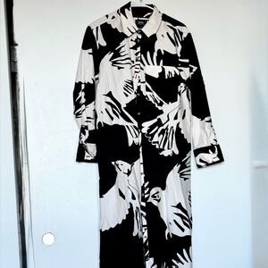 Anthropologie Maeve Soren Bird Patterned Shirt Dress